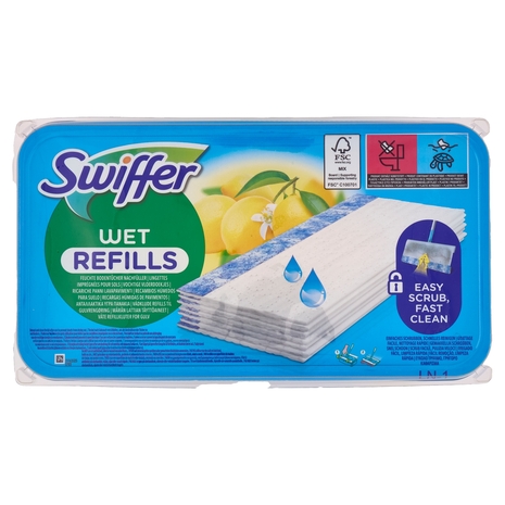 Swiffer Wet Panni Umidi Lavapavimenti Citrus Fresh - Ricarica 24 Salviette